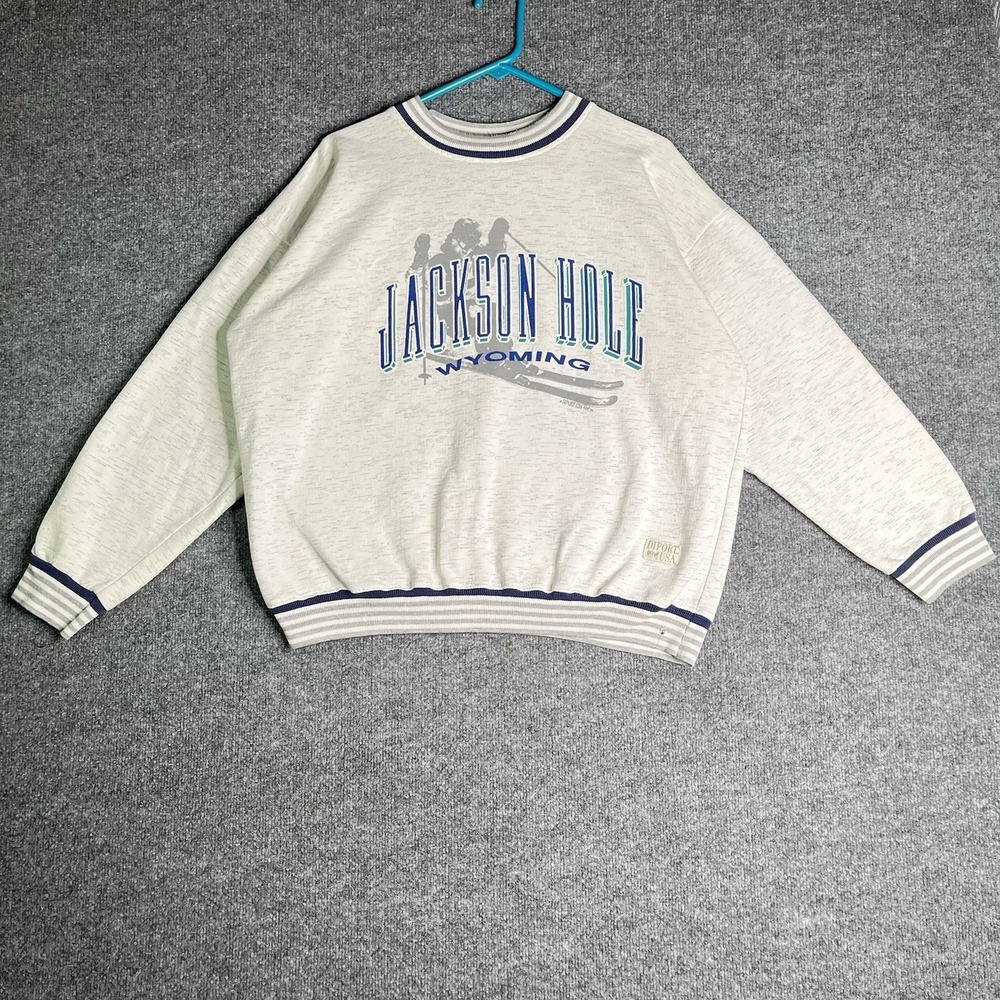 Vintage Jackson Hole Wyoming‎ Sweatshirt XL Pullover Crewneck USA Made 90s